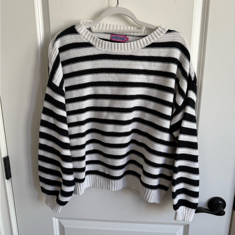 Edikted black & white striped sweater Size S
